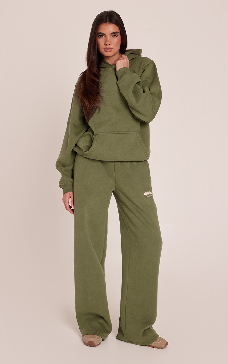 Khaki Athletics Club Cotton Fleece Straight Leg Sweatpants image 1