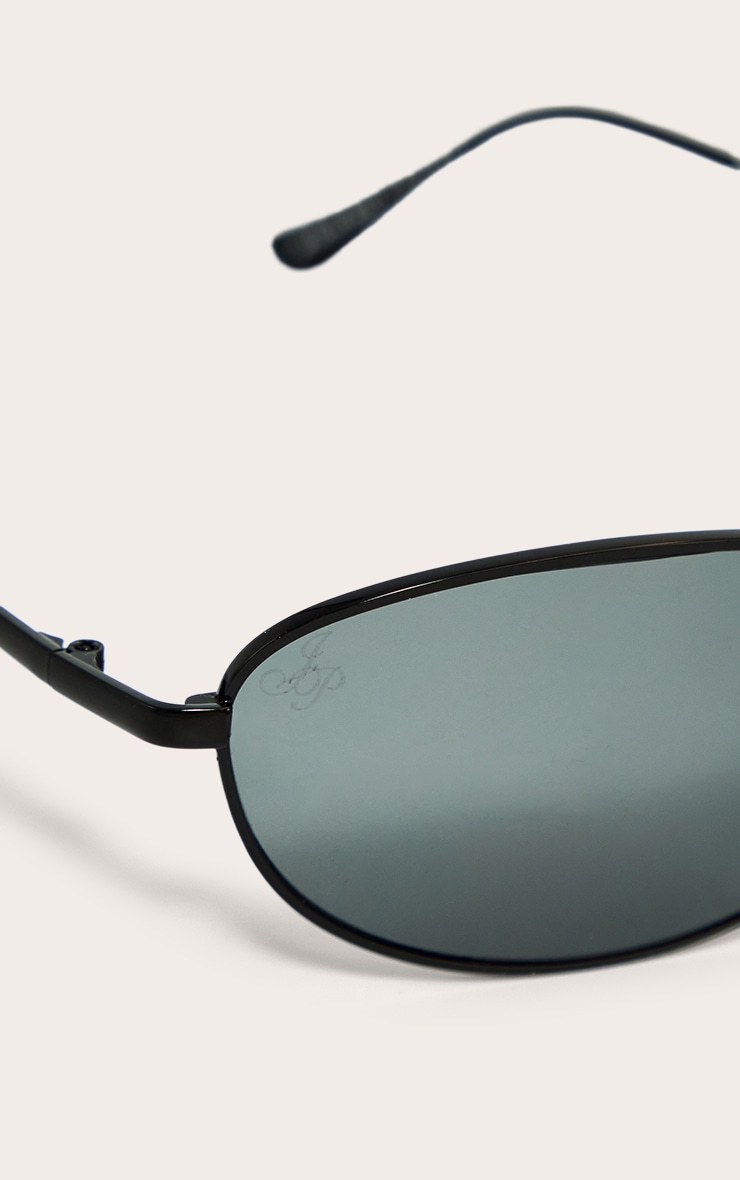 Jeepers Peepers Black Round Skinny Frame Sunglasses image 4
