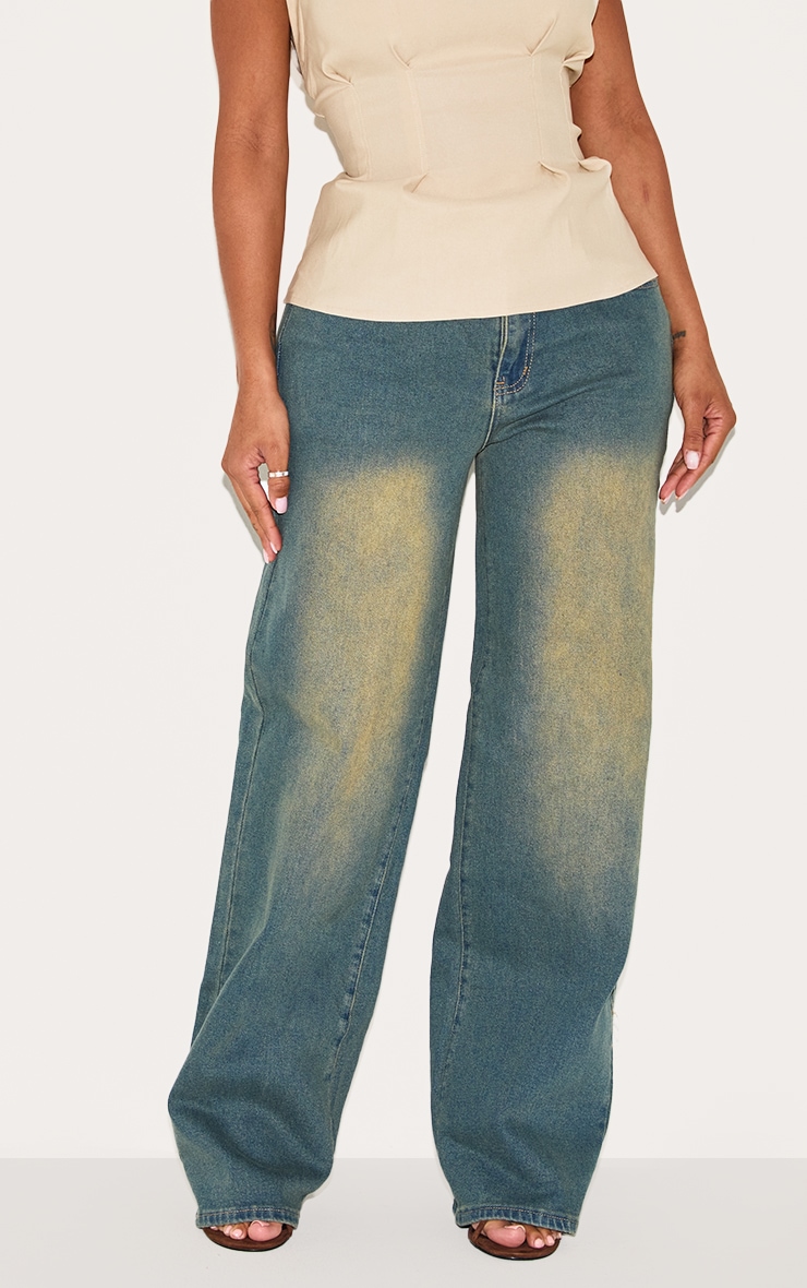Shape Vintage Wash Hourglass Stretch High Waisted Straight Leg Jeans image 1