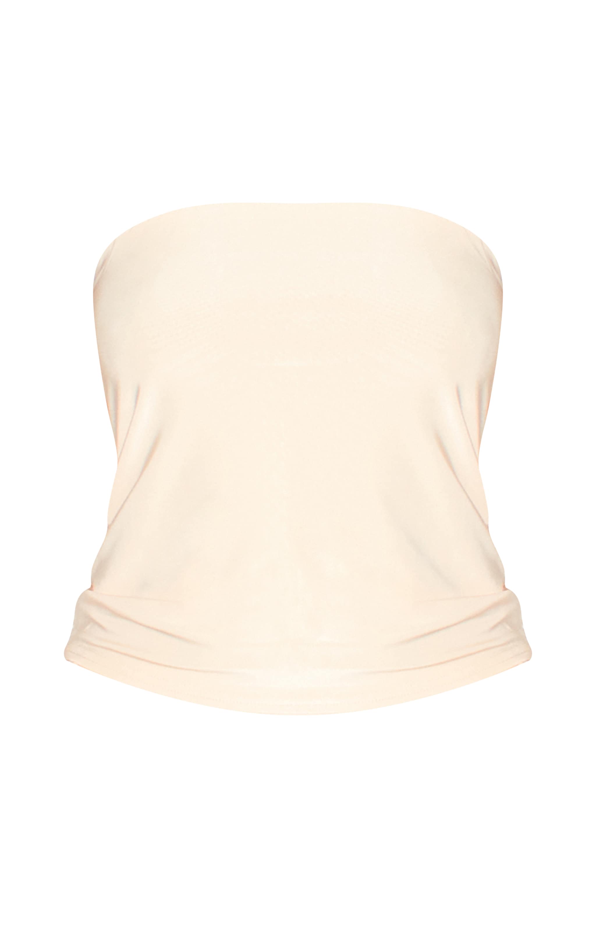 Top bustier moulant doublé jaune beurre image 5