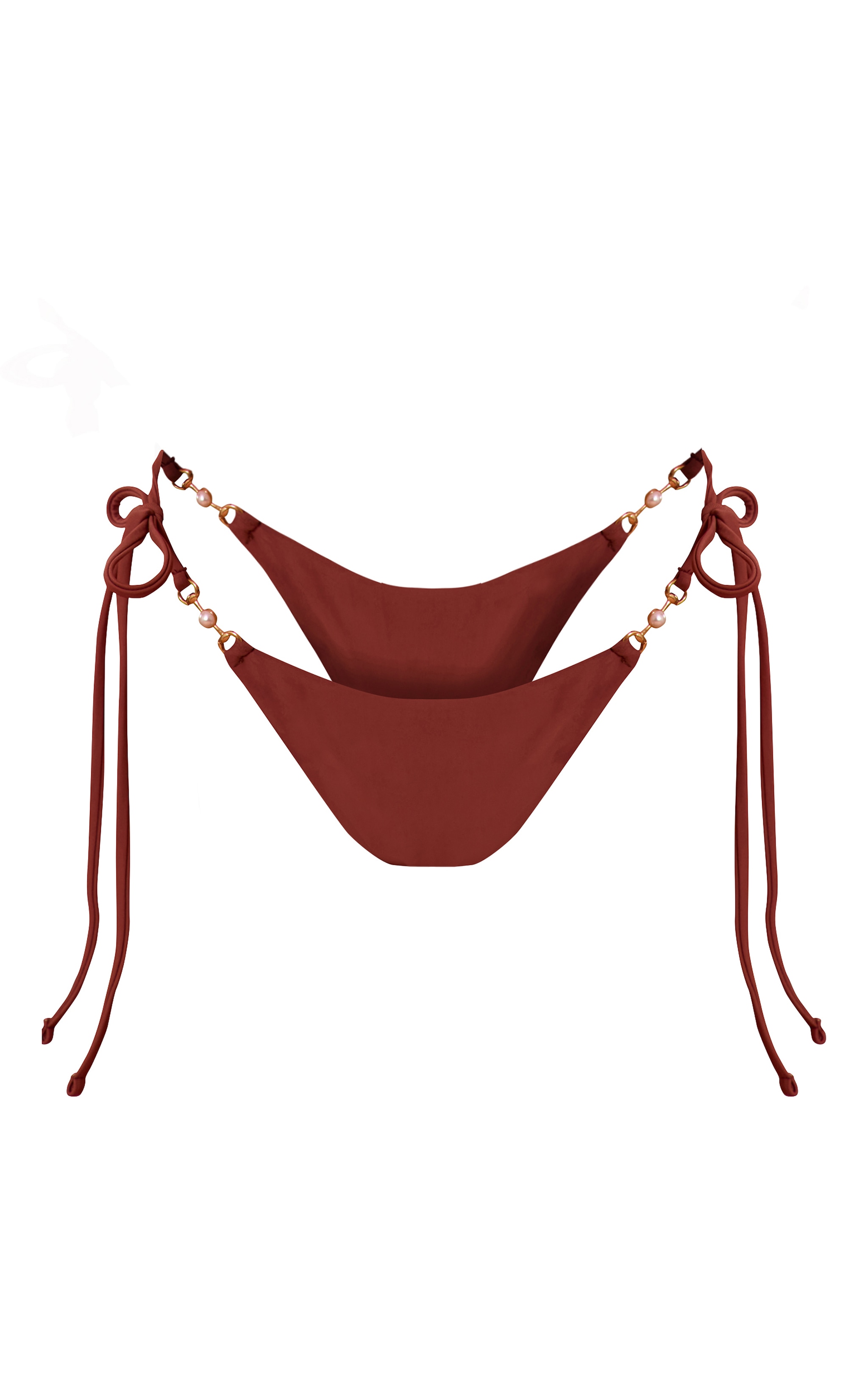 Bronze Trim Detail Tie Side Bikini Bottoms image 5