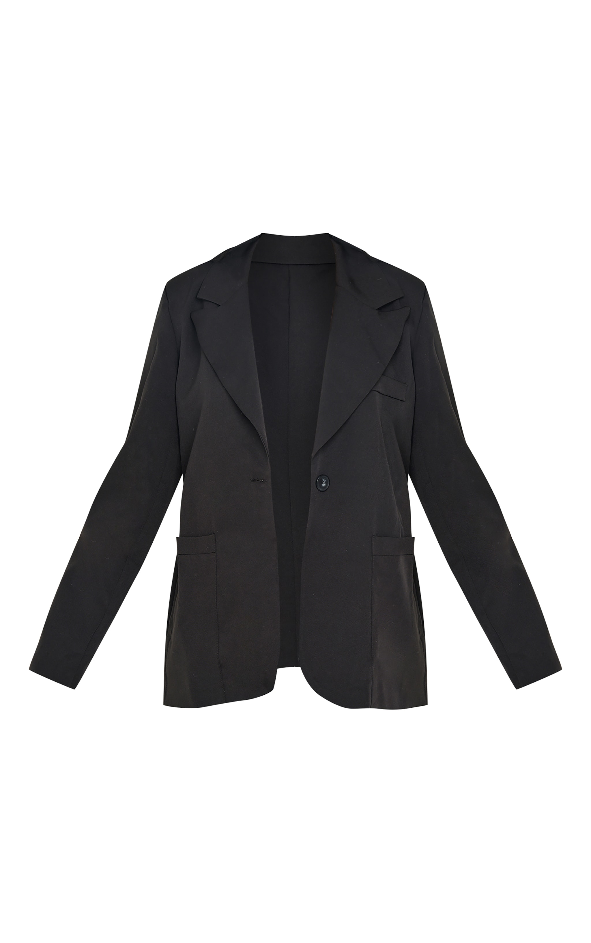 Black Minimal Single Breasted Blazer image 5