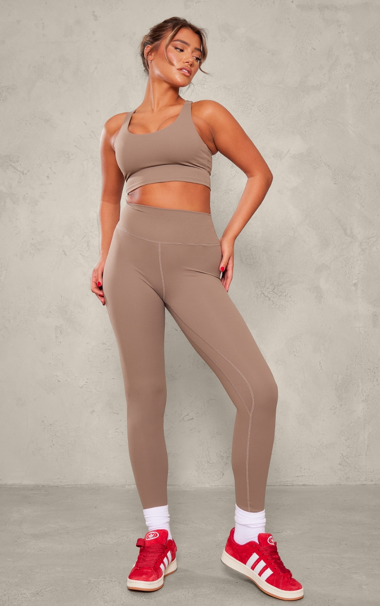 Brown Ultimate Sculpt Double Layer Padded Sports Bra image 3
