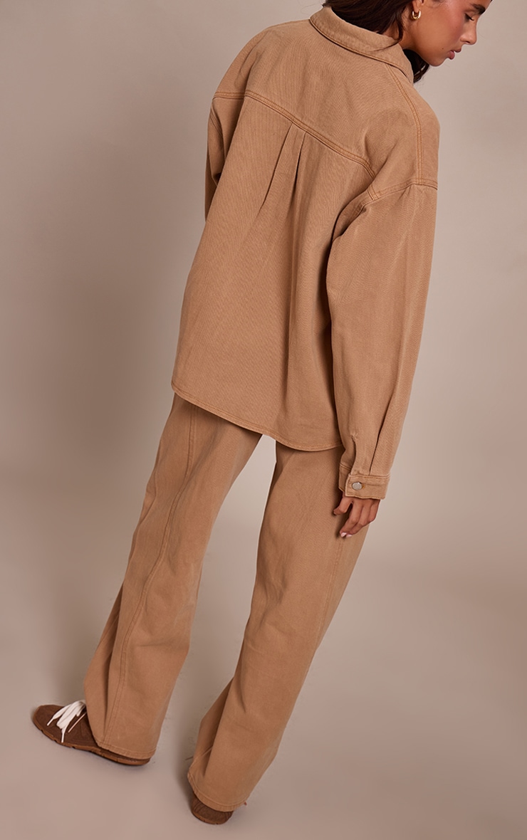 Toffee Seam Detail Low Rise Barrel Jeans image 3
