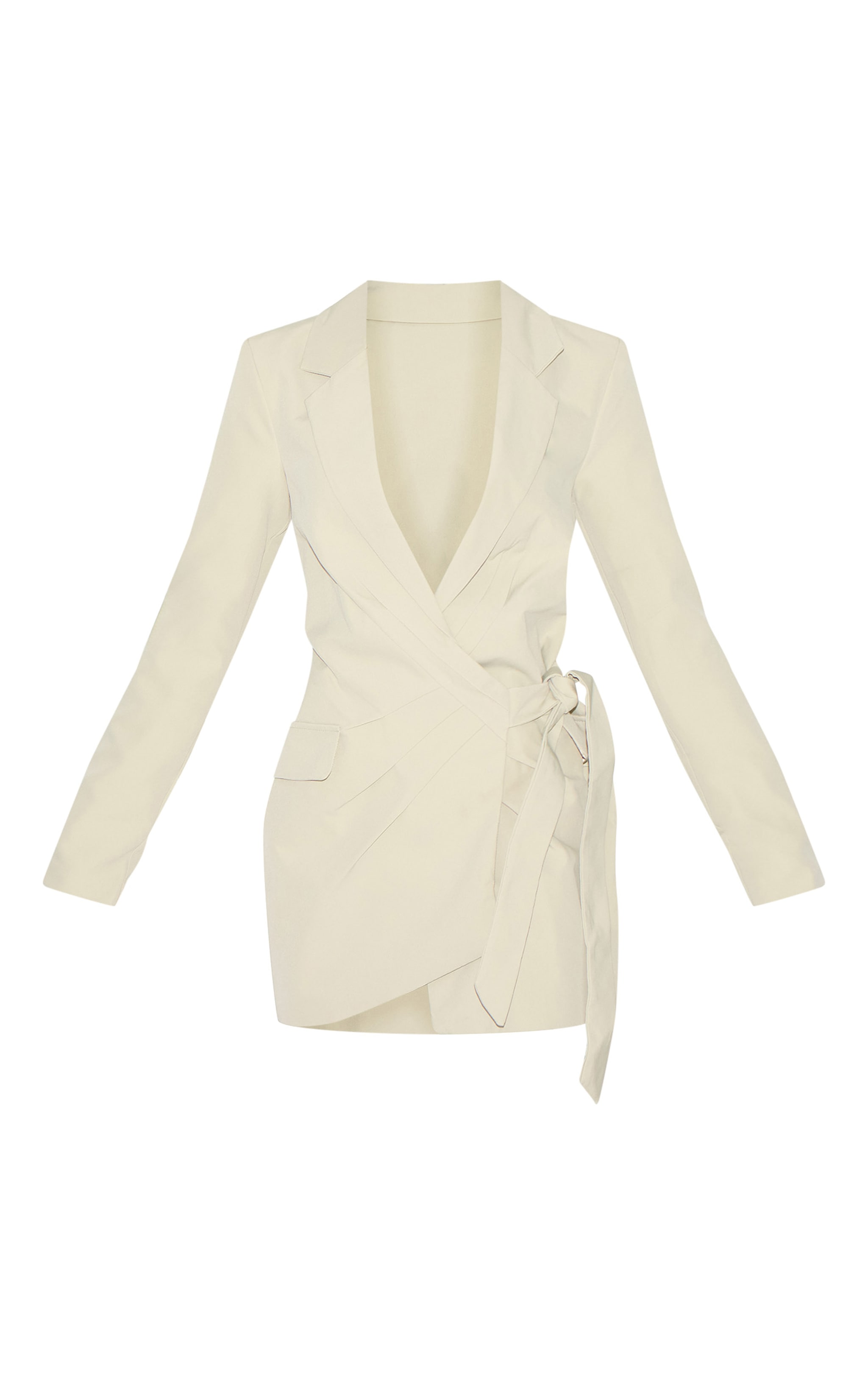 Sage Plunge Tie Side Blazer Dress image 5