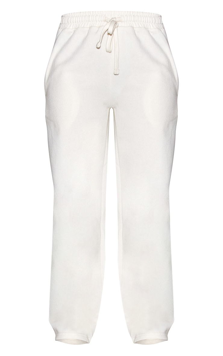 Cream Wide Leg Oversized Sweatpants image 5