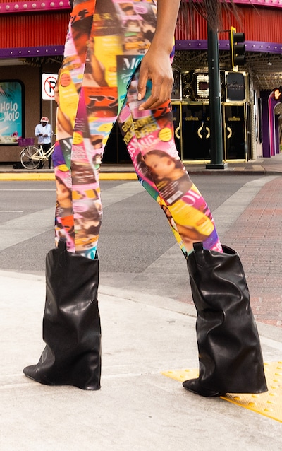 slouch heeled ankle boots