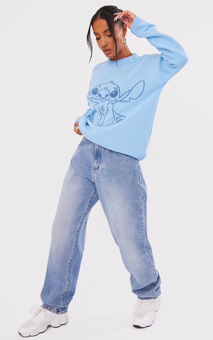 Blue Stitch Oversized Knit Jumper image 3