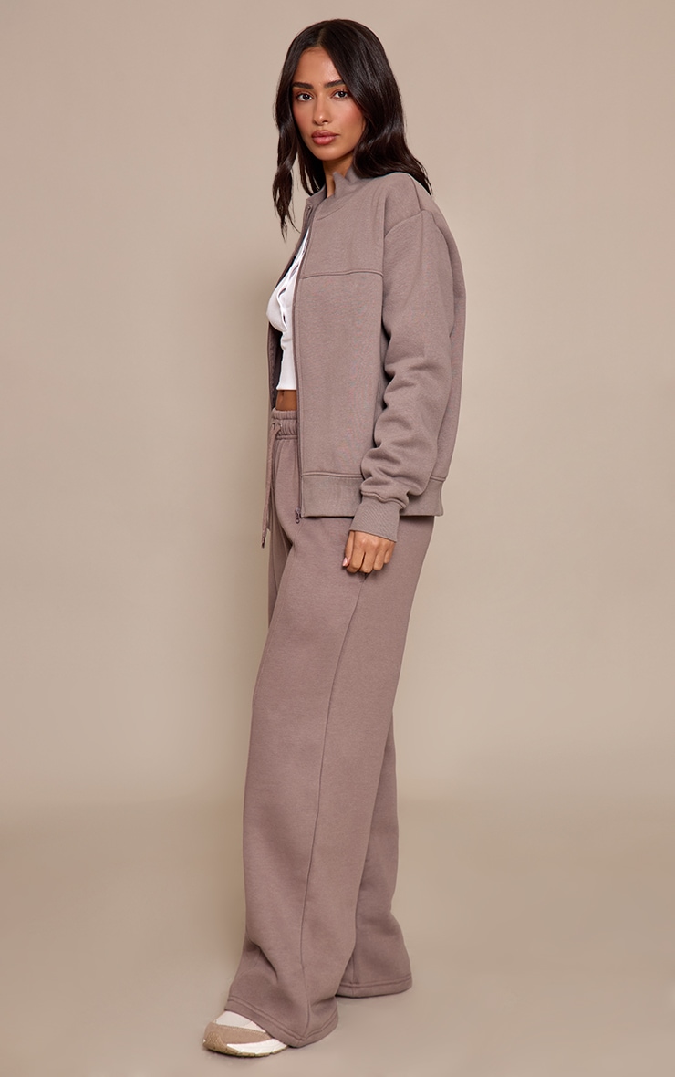 Petite Charcoal Seam Detail Straight Leg Sweatpants image 2