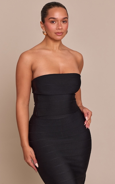 Shape Black Bandage Bandeau Top