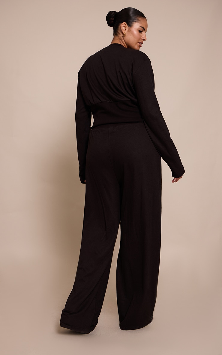 Plus Black Super Soft Wide Leg Pant image 3