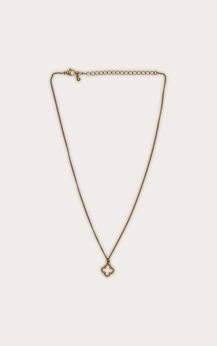 Gold Water Resistant Flower Necklace image 3