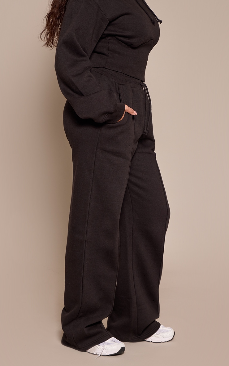 Shape Black Sweat Seam front Detail Wide Leg Joggers image 2