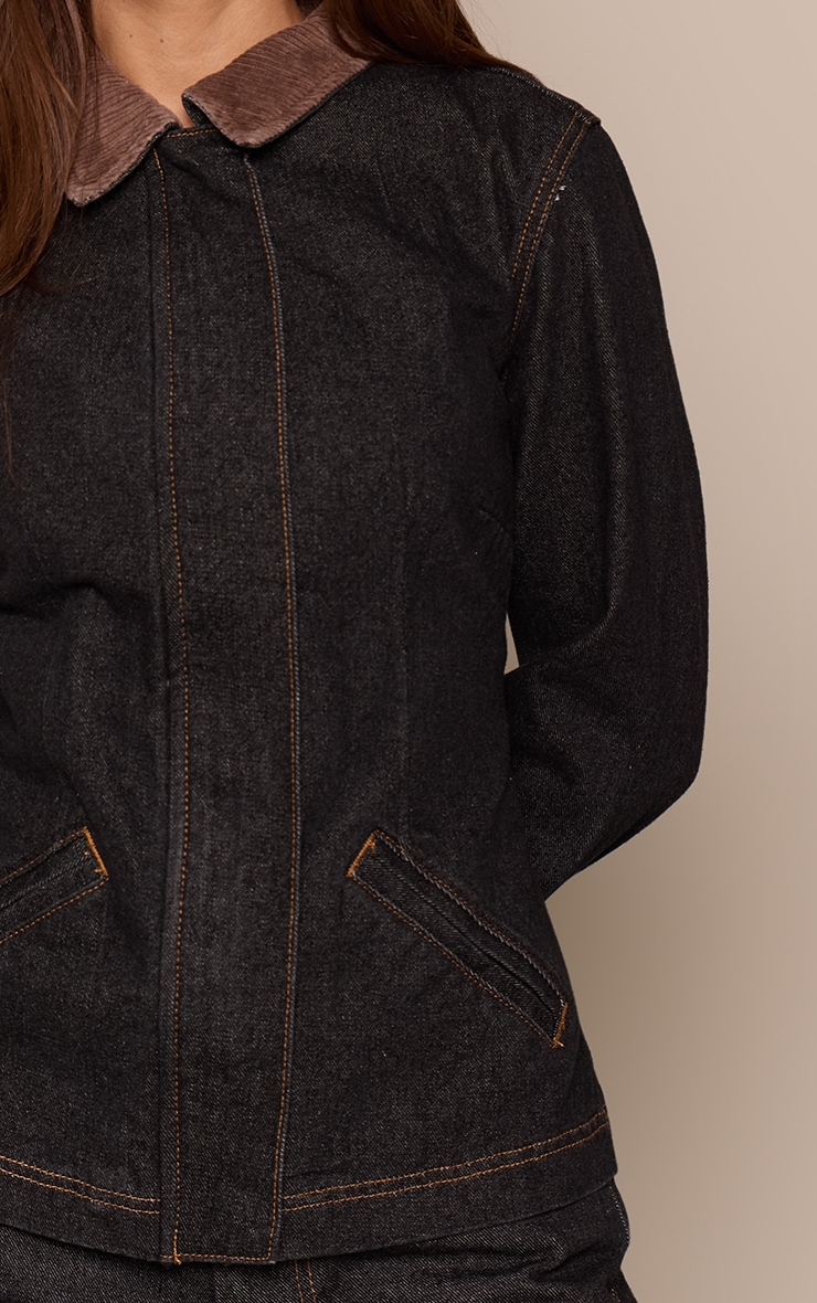 Raw Indigo Cinched Denim Jacket image 4