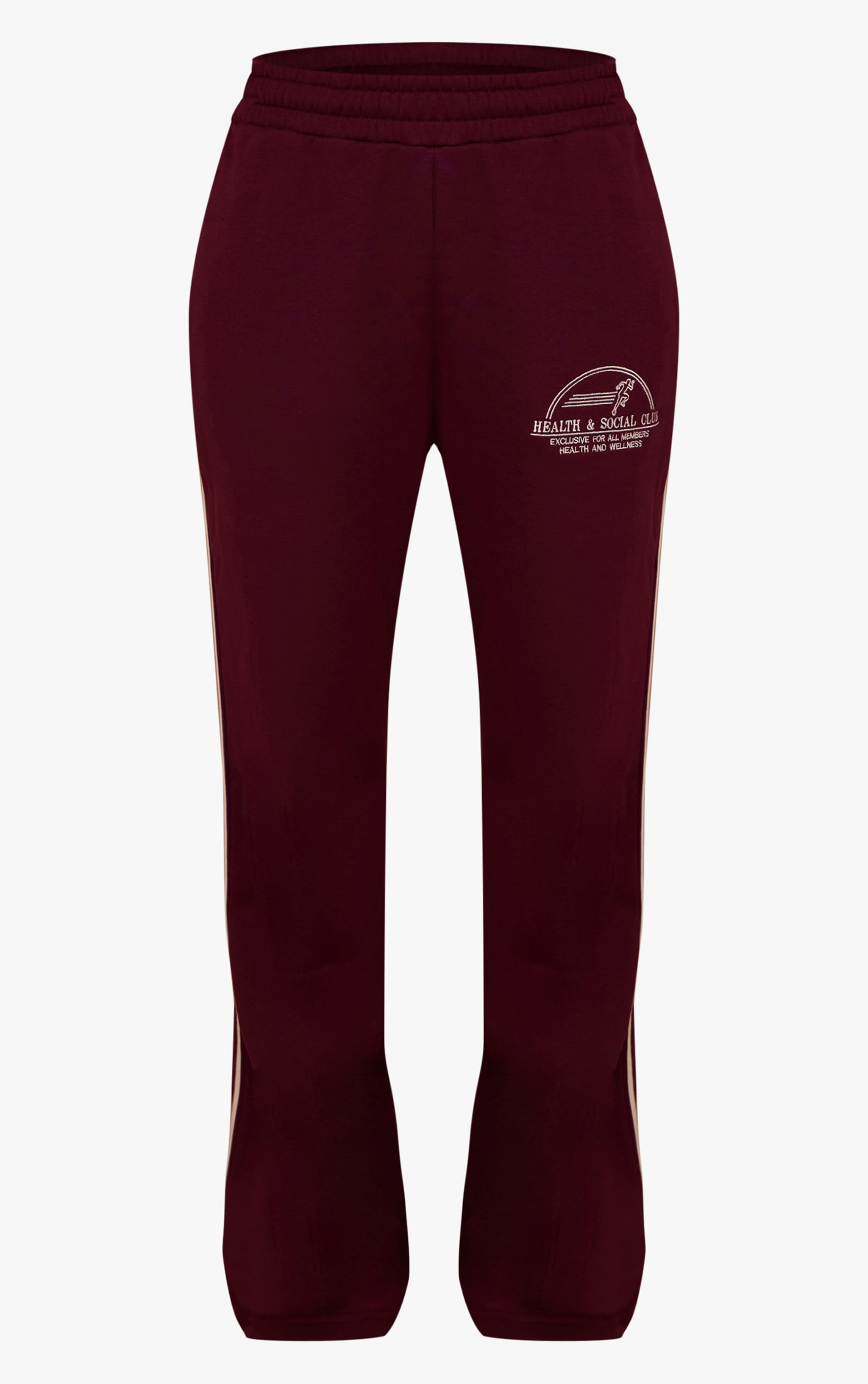 Jogging large rouge vin imprimé "Health Club" image 5