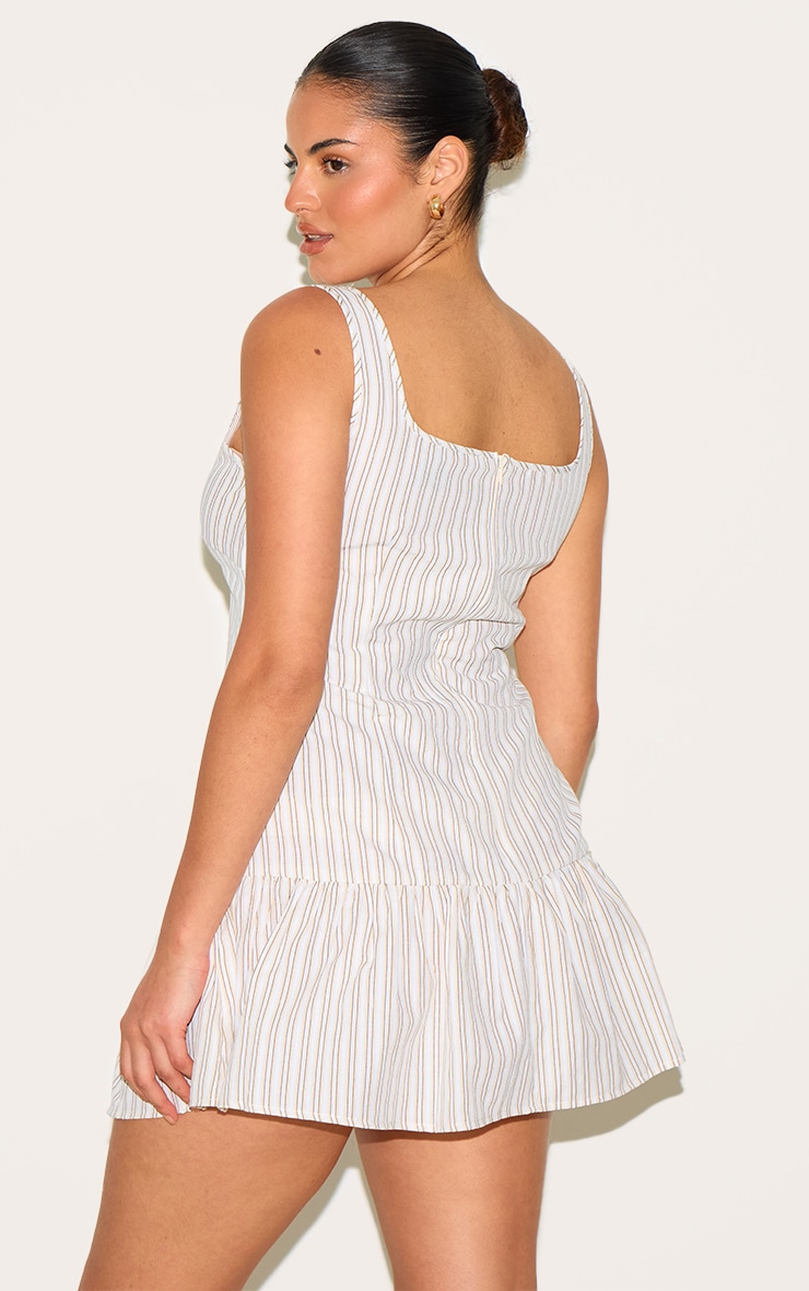 Plus Stone Striped Sleeveless Scoop Neck Shift Dress image 2