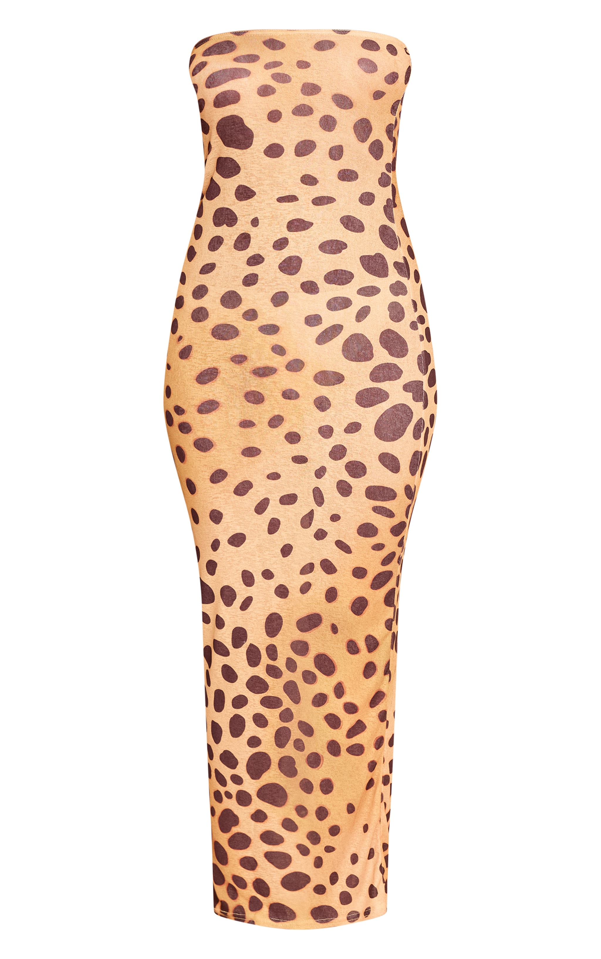 Animal Printed Onion Skin Bandeau Maxi Dress image 5