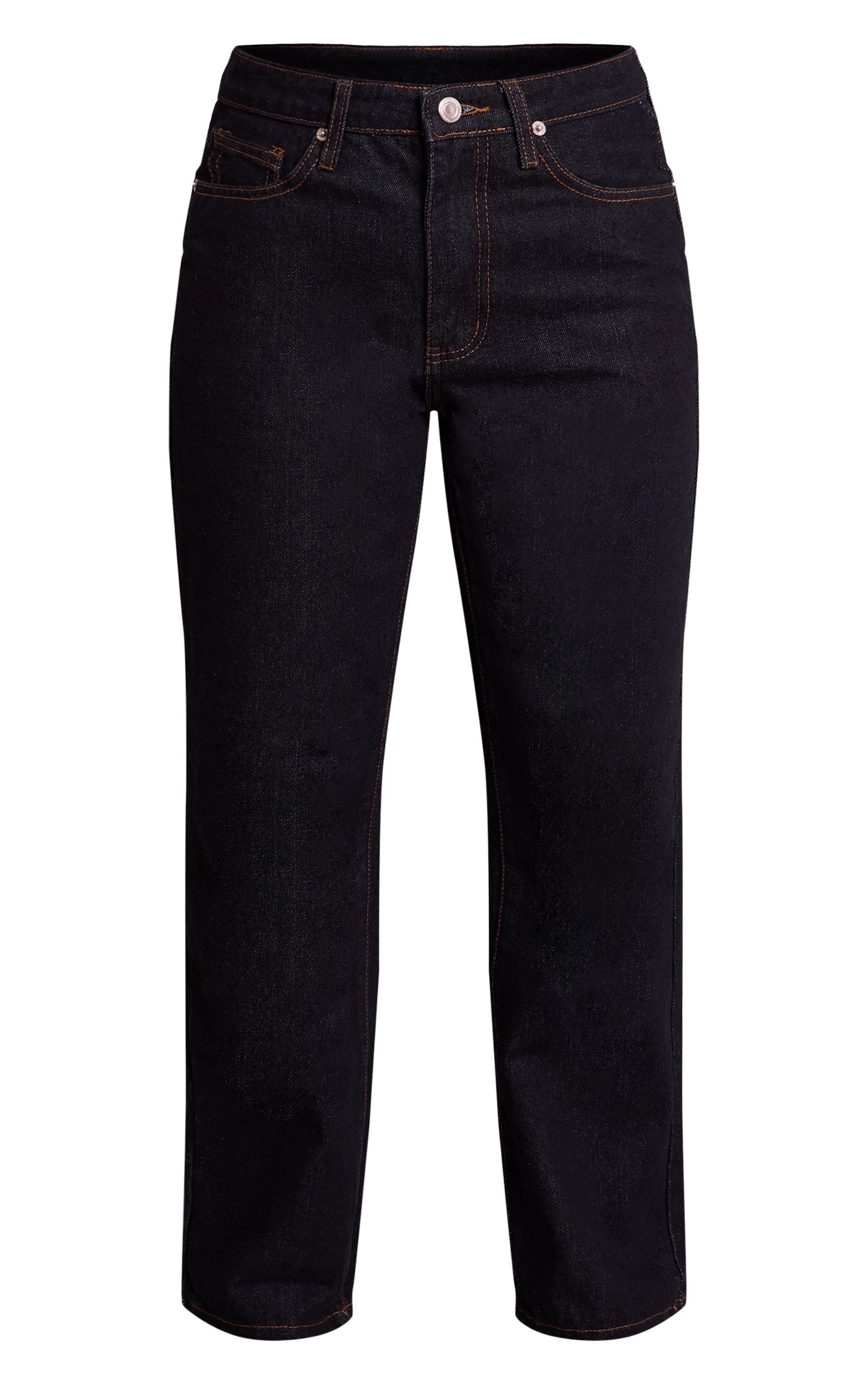 Petite Dark Blue High Waist Mom Jean image 5