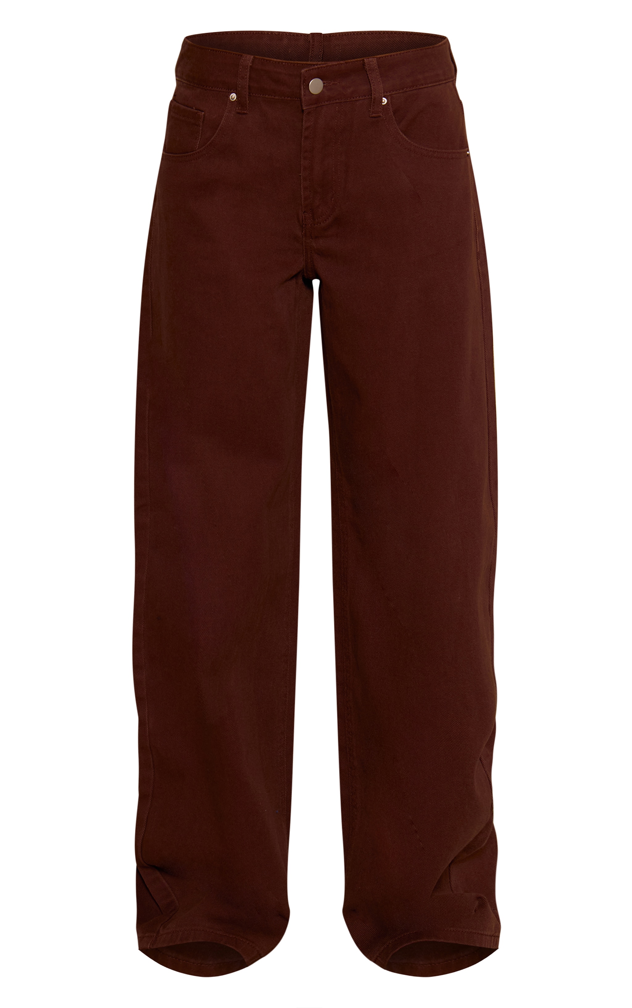 Chocolate Low Rise Barrel Jeans image 5