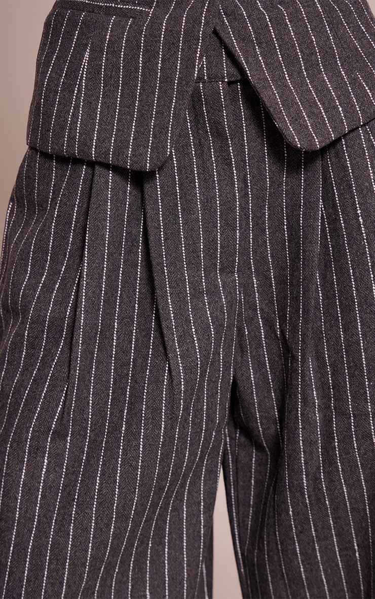Charcoal Woven Brushed Straight Leg Pant image 4