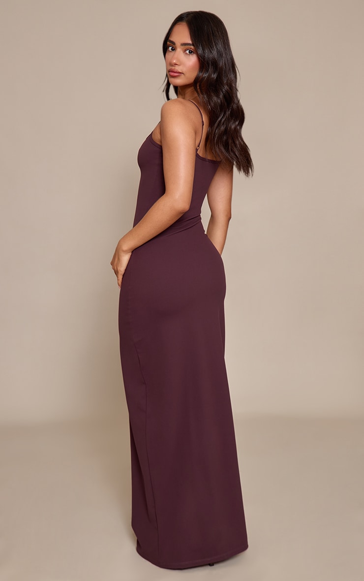 Petite Chocolate Snatched Sculpt Strappy Maxi Dress image 2