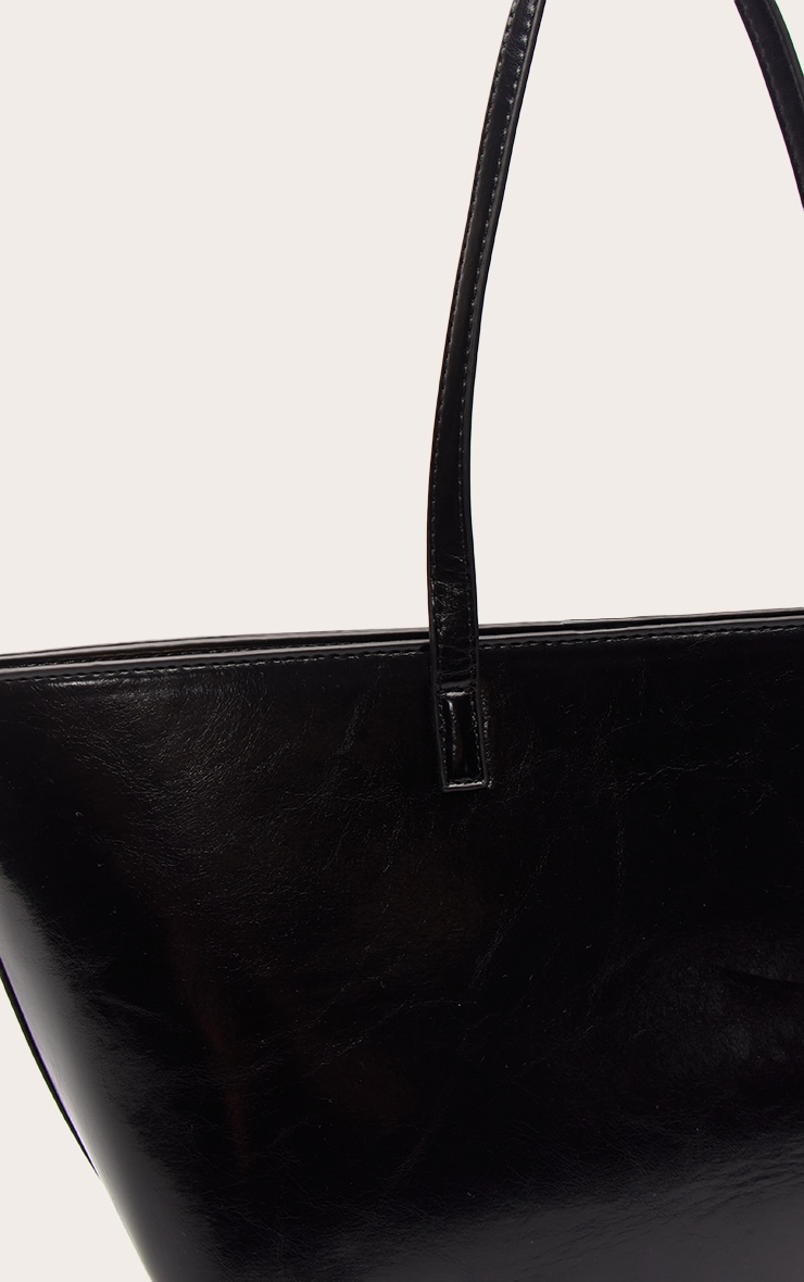 Sac à main oversize PU noir image 4
