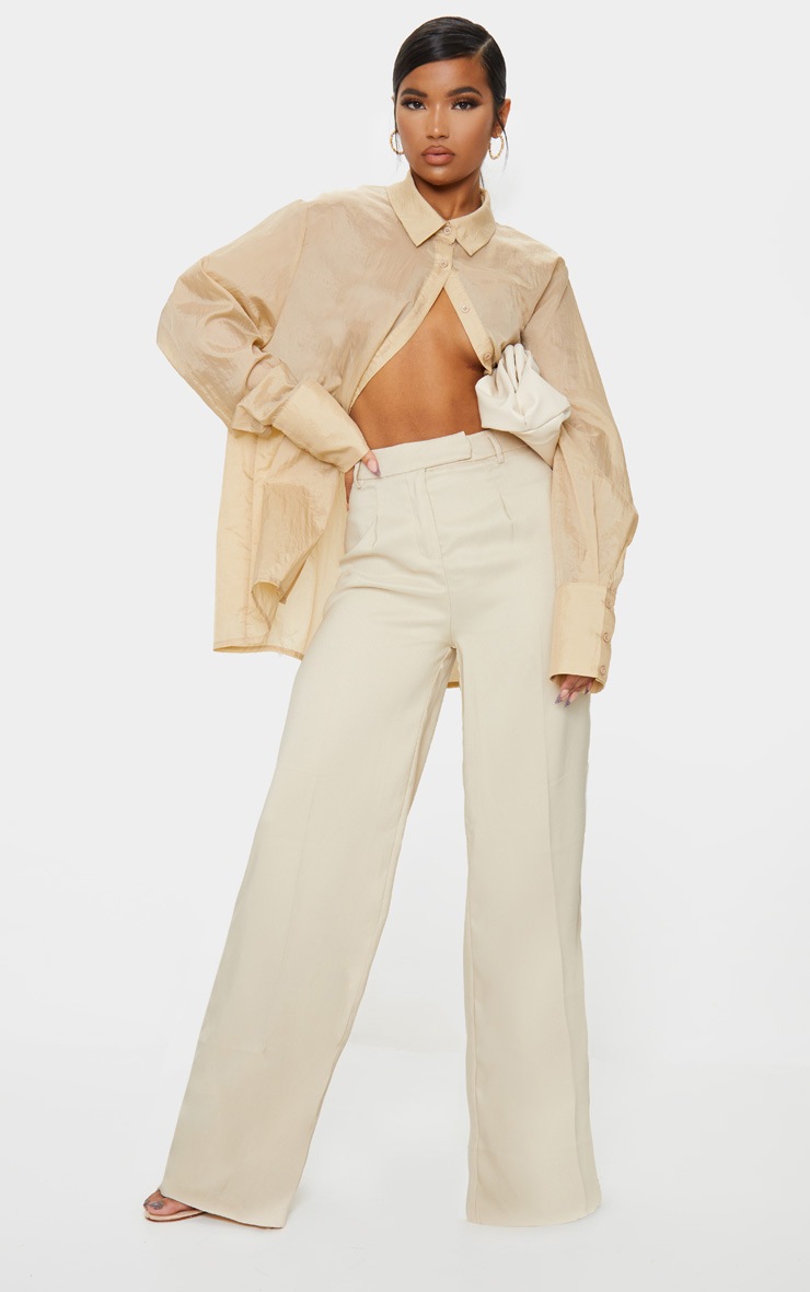 Stone Wide Leg Woven Pants