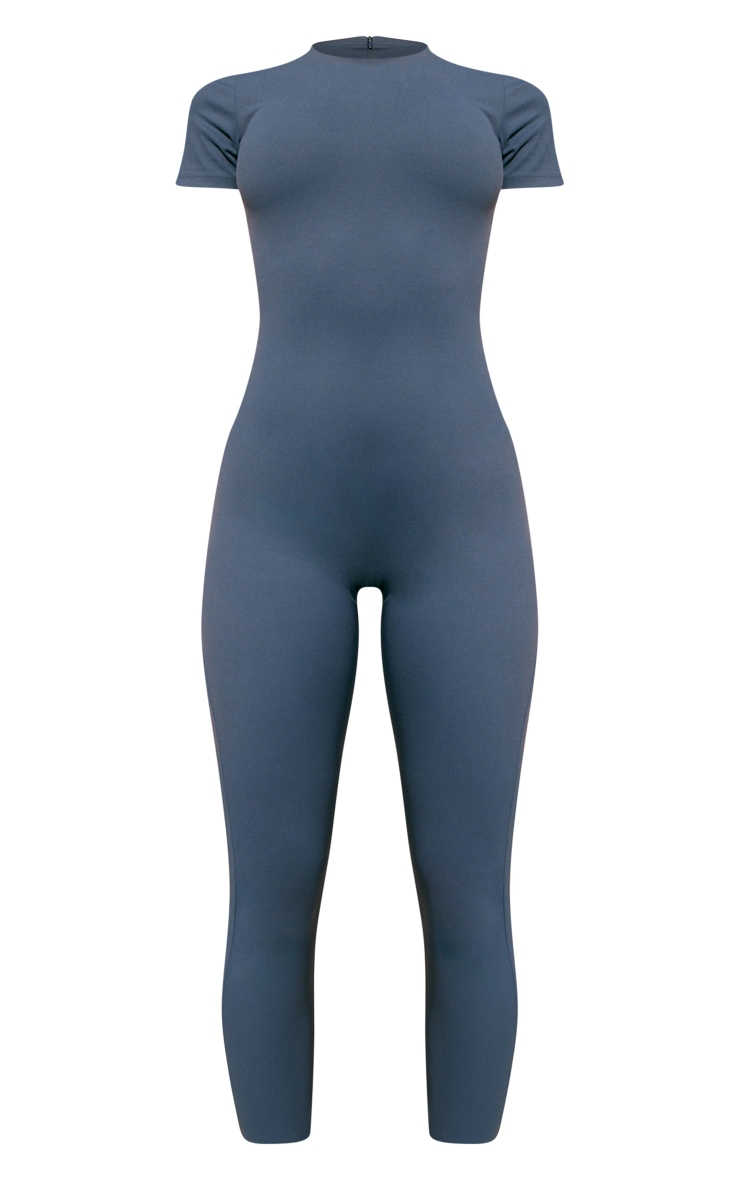 Midnight Blue Sculpt Short Sleeved Unitard image 5