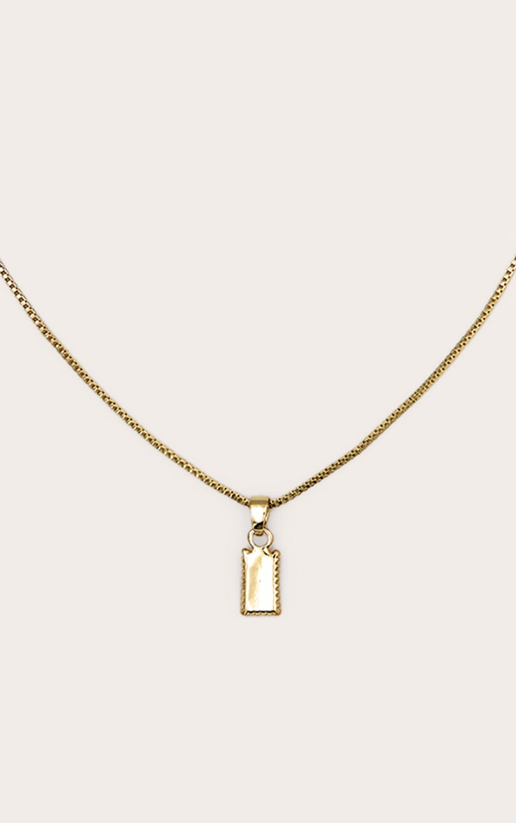 Real Gold Plated Simple Pendant Necklace image 1