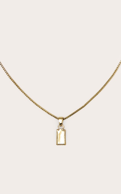 Real Gold Plated Simple Pendant Necklace