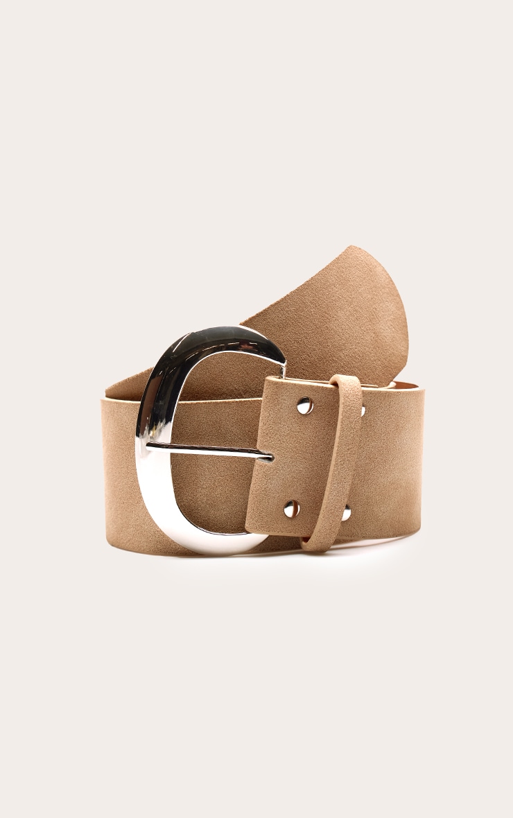 Ceinture épaisse en suédine gris pierre image 2