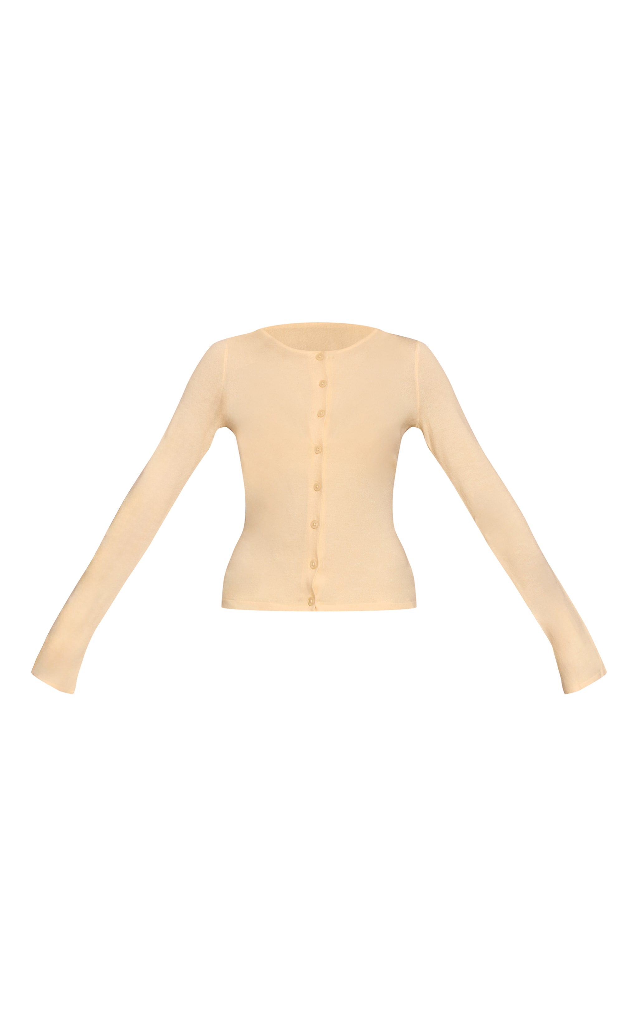 Butter Cream Button Through Fine Knit Cardigan image 5