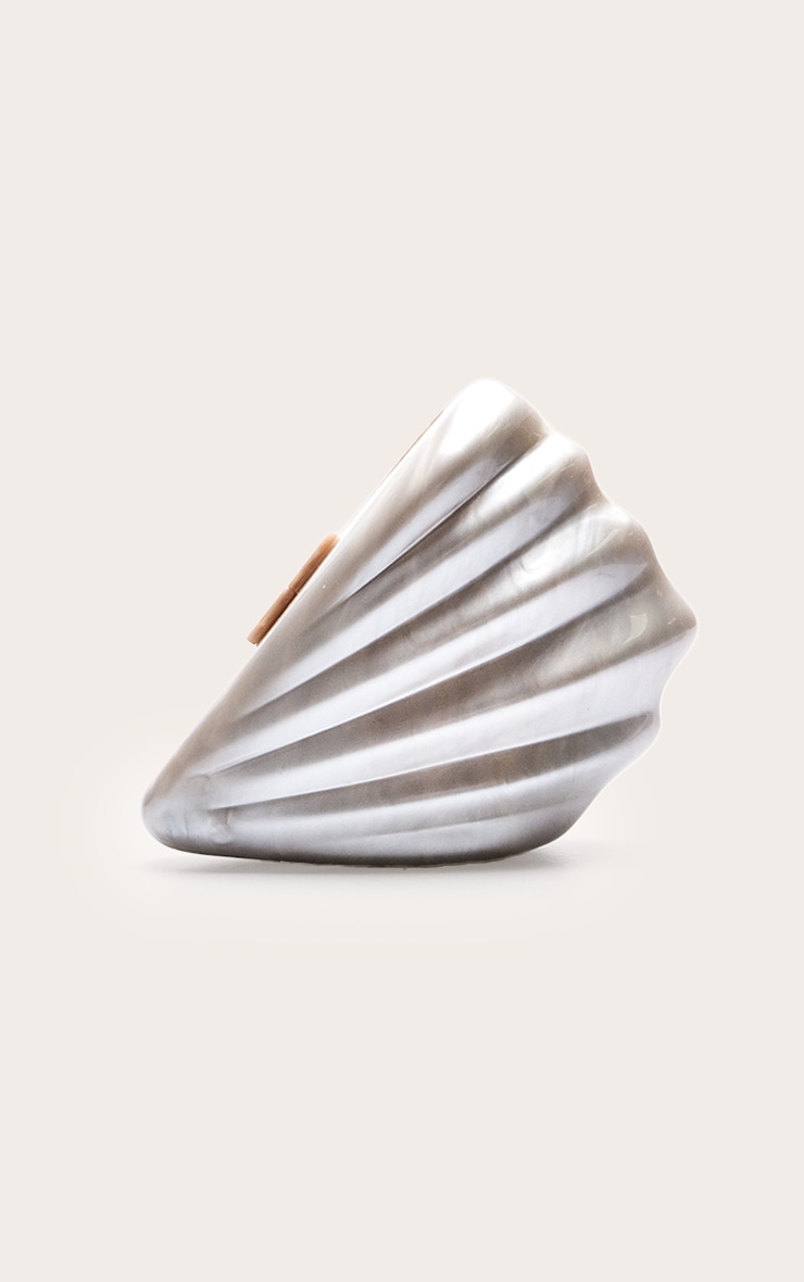 Pearl Abstract Shell Hard Clutch Bag image 2