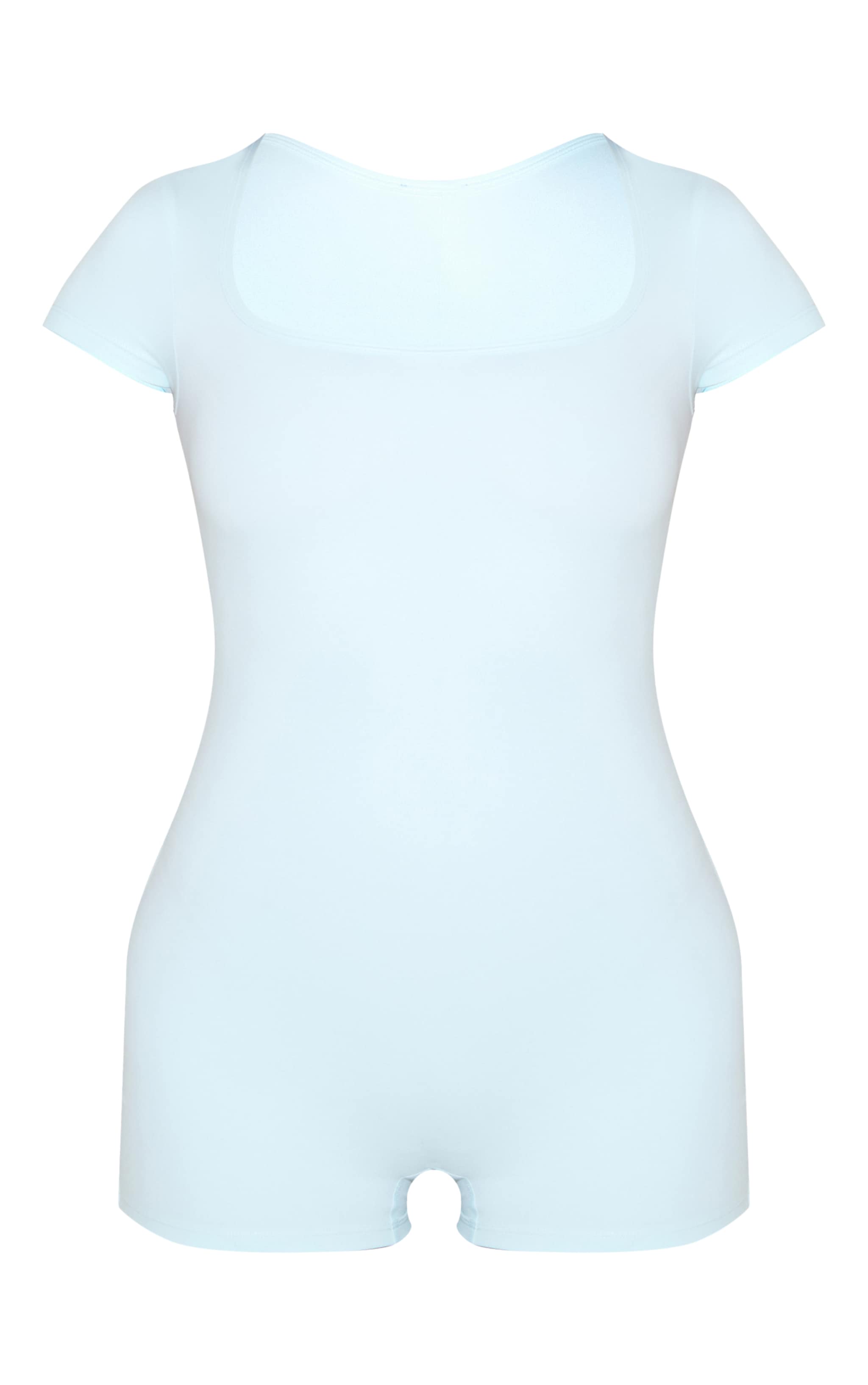 Combishort moulant en Sculpt bleu ciel à col carré et contours image 5