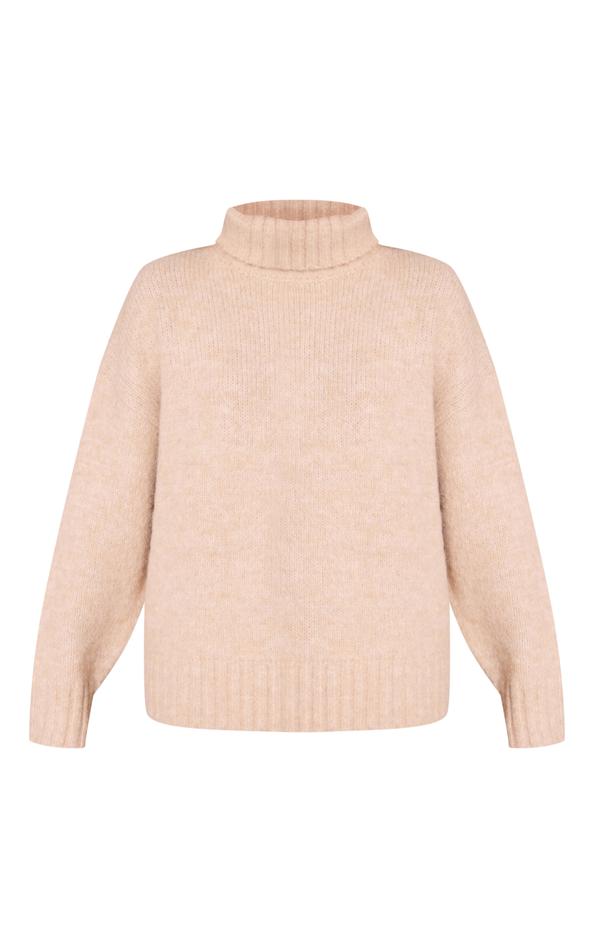 Stone Roll Neck Balloon Sleeve Oversized Sweater image 5