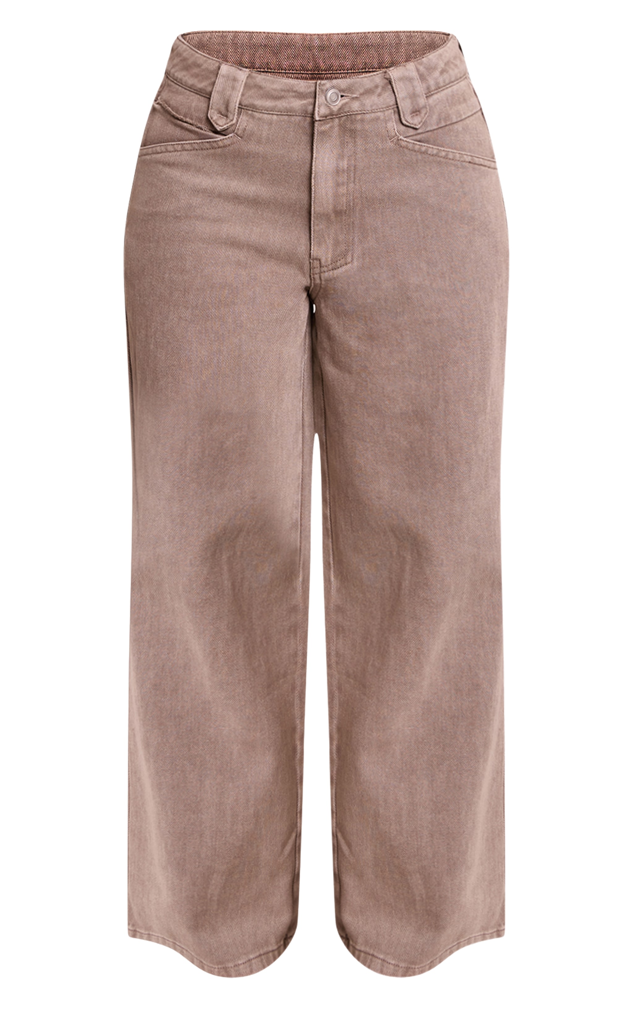 Petite Mushroom Tinted Wide Leg Jeans image 5