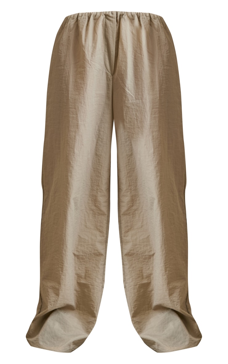  Stone Low Rise Crinkle Straight Leg Trousers image 5