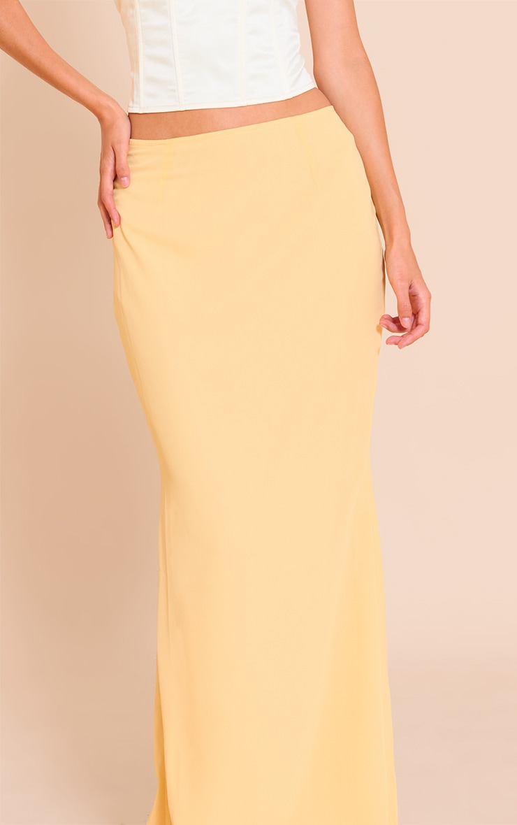 Lemon Chiffon Maxi Skirt image 4