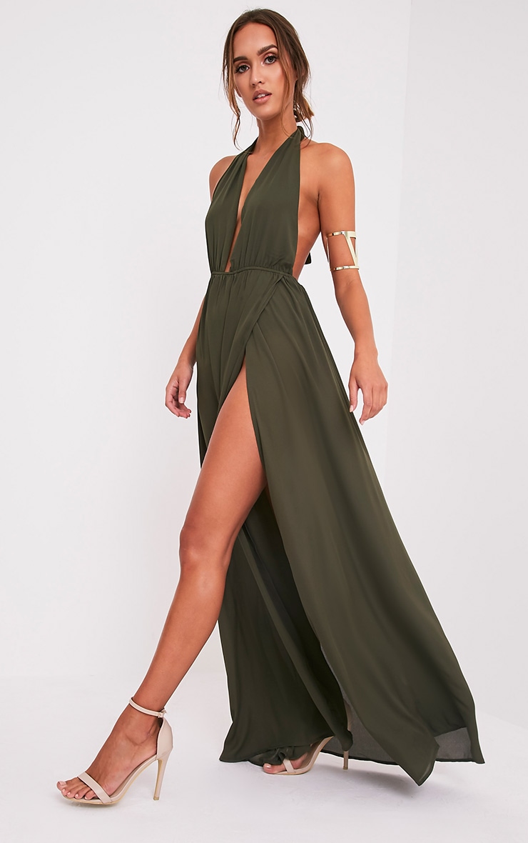Formal Khaki Dress