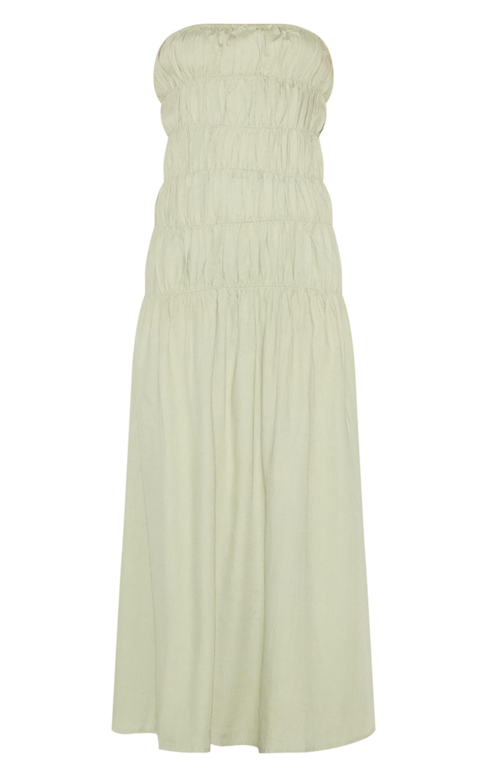 Robe bustier longue sauge froncée image 5