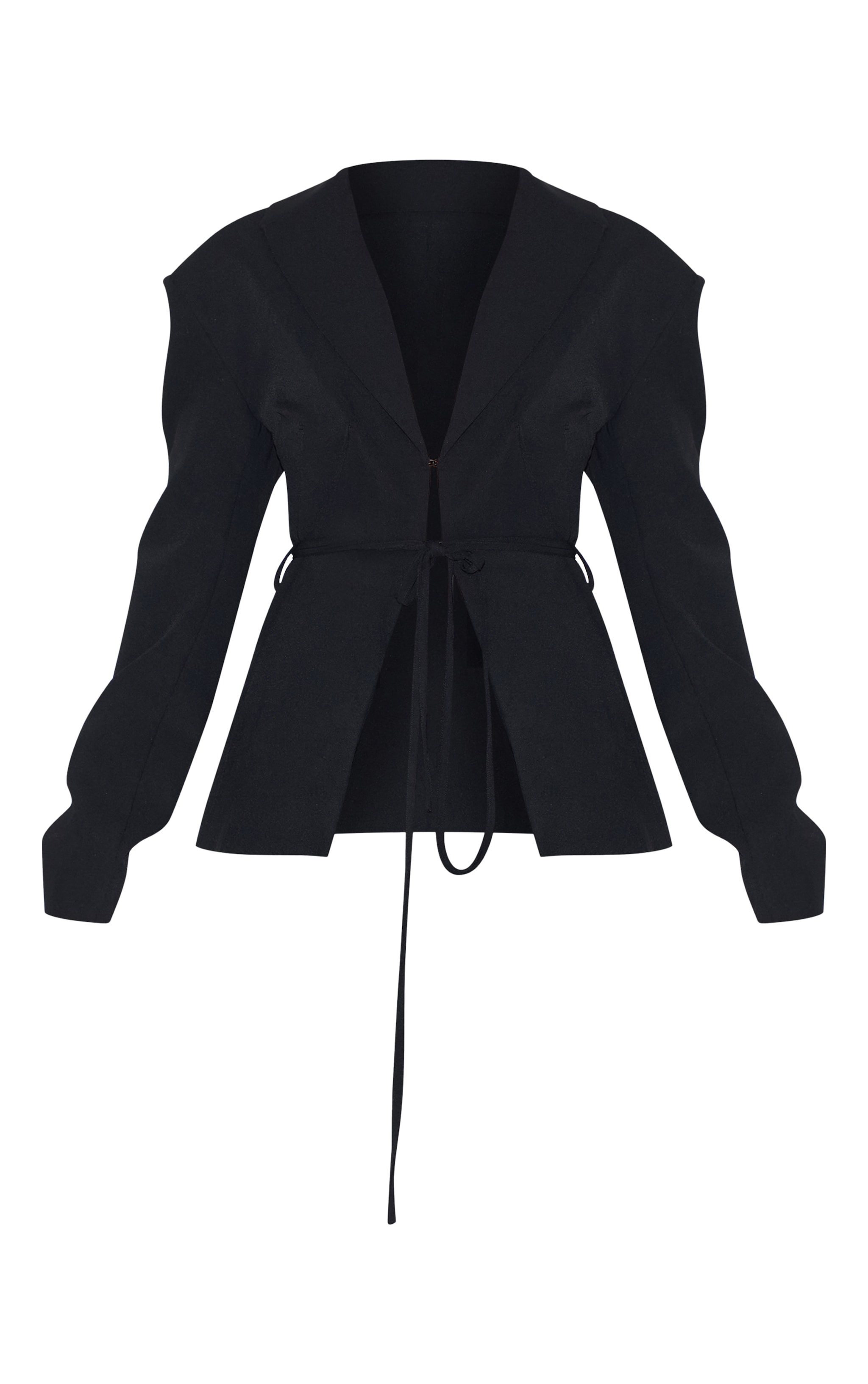 Petite Blazer de tailleur ajusté noir image 5