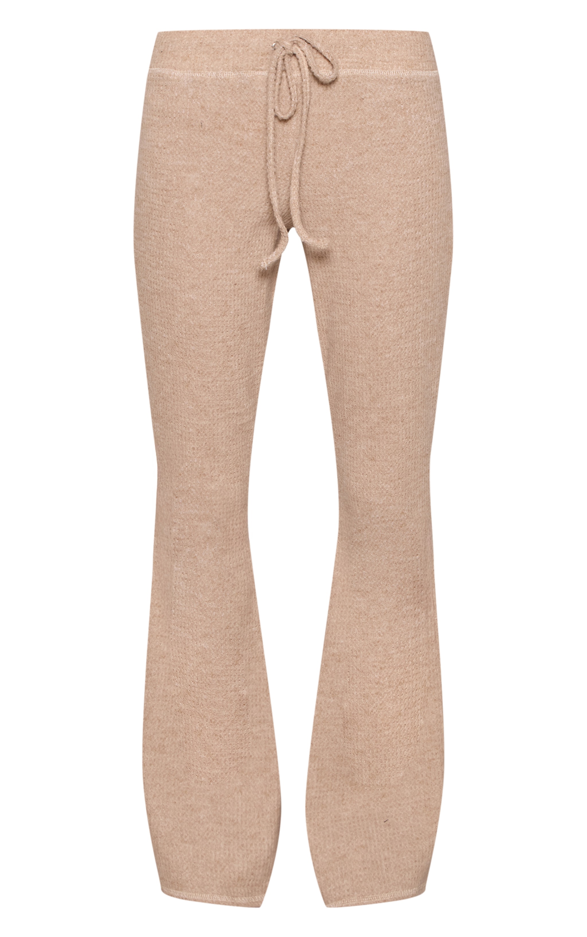 Natural Brushed Waffle Rib Skinny Flare Trousers image 5