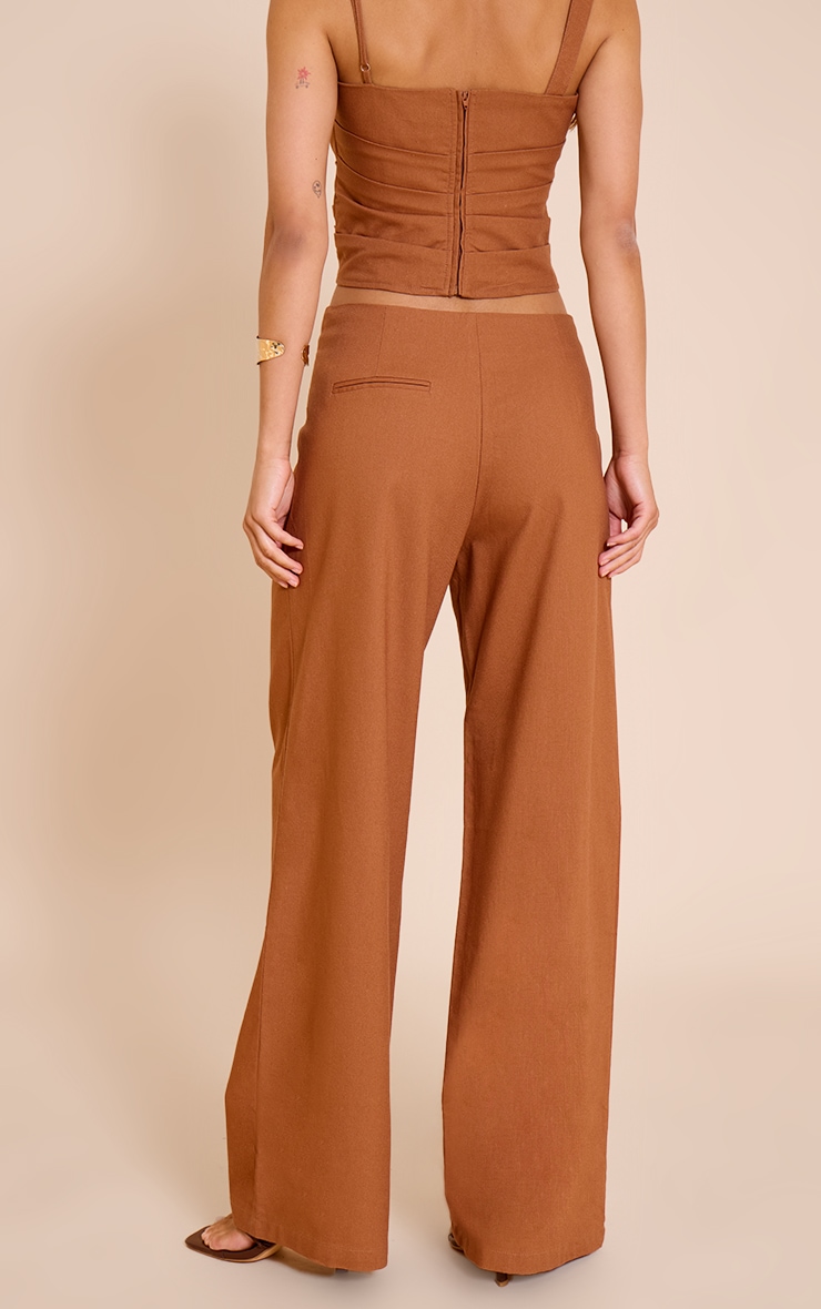 Chesnut Woven Mid Rise Straight Leg Pants image 3