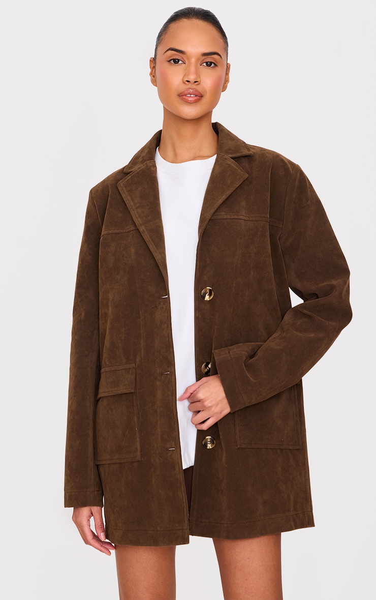 Bruin reversible faux suède en lammy gilet