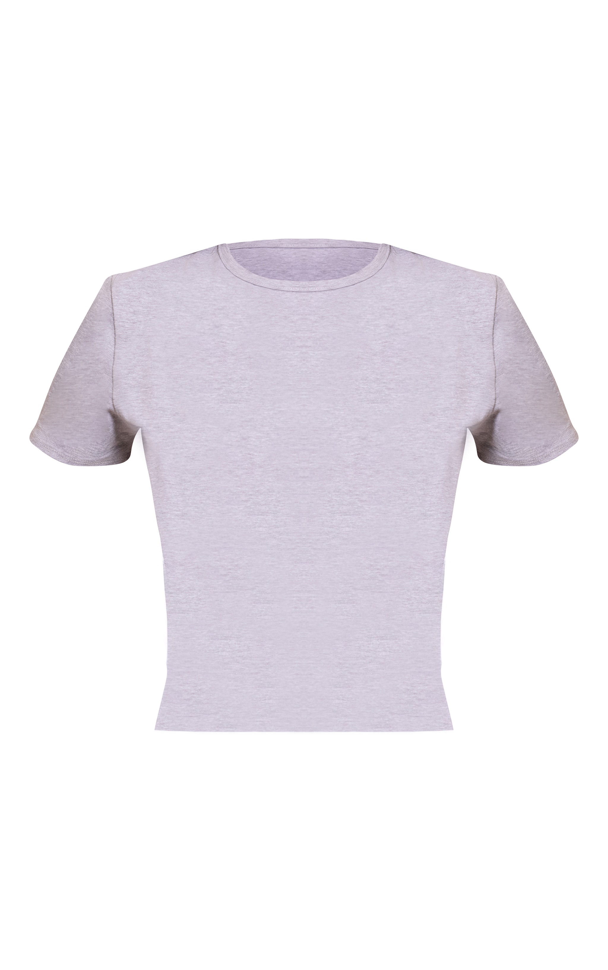 Tall Grey Marl Cotton Crew Neck Longline Short Sleeve T-shirt image 5