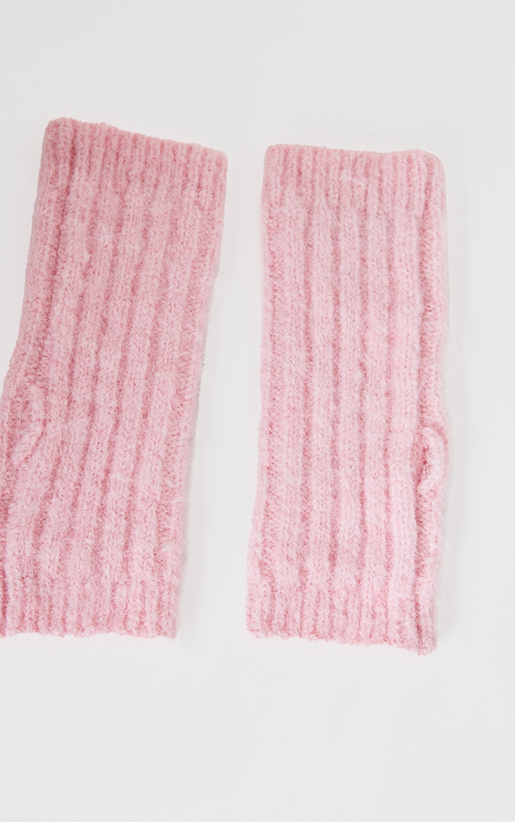 Baby Pink Blanket Rib Arm Warmers image 2