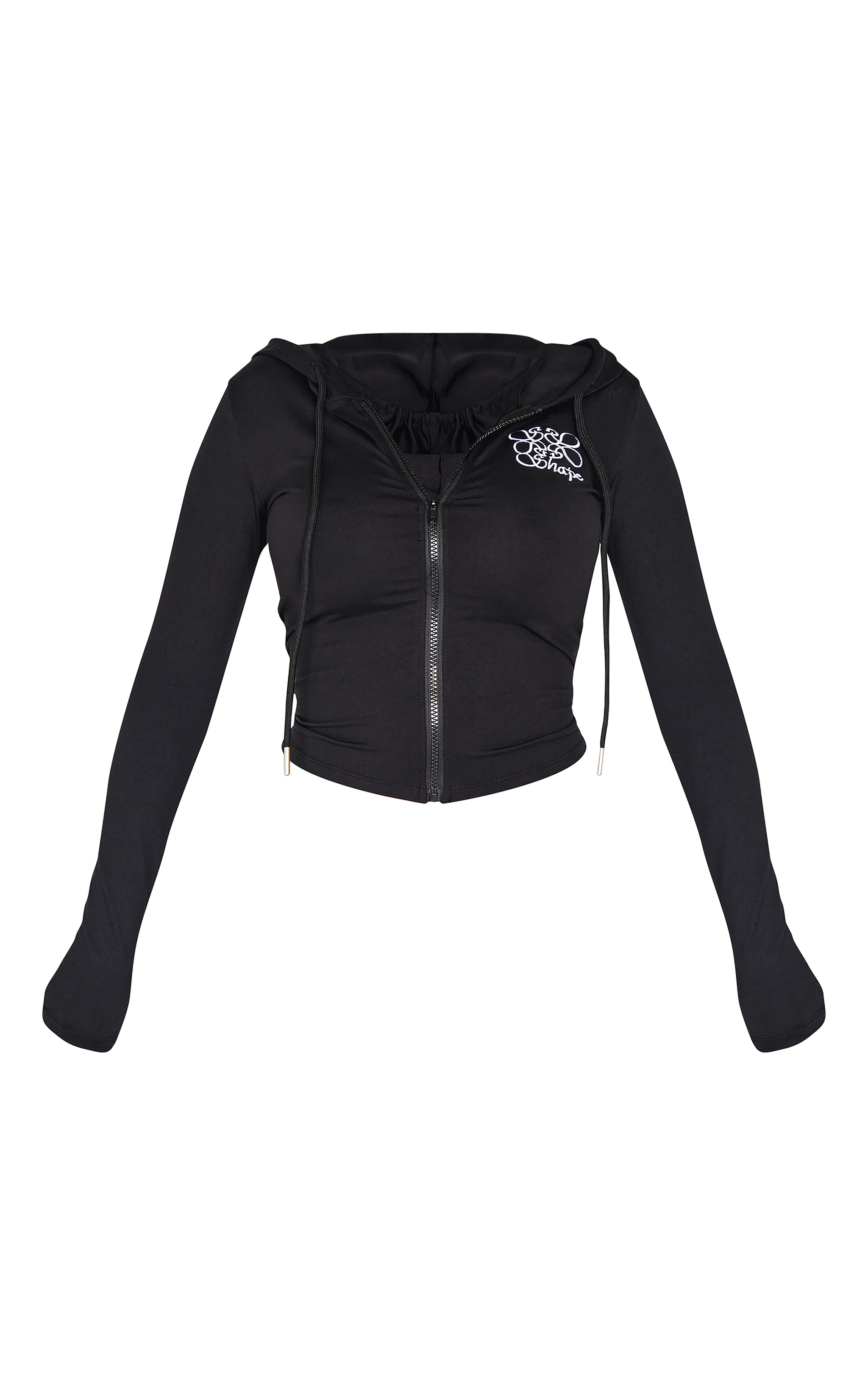 Shape Black Logo Zip Through Top image 5