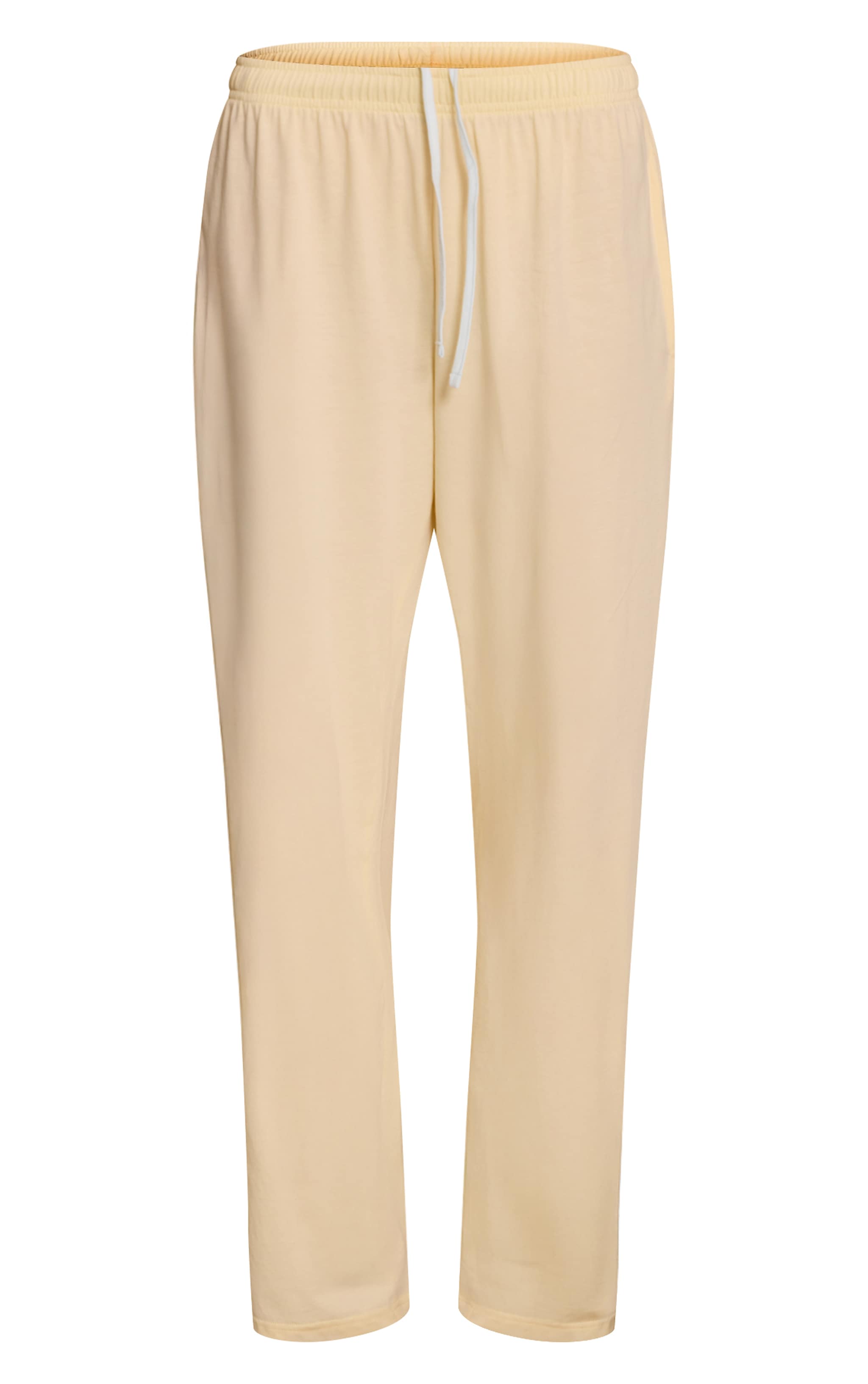 Buttercream Cotton Contrast Drawstring Relaxed Joggers image 5