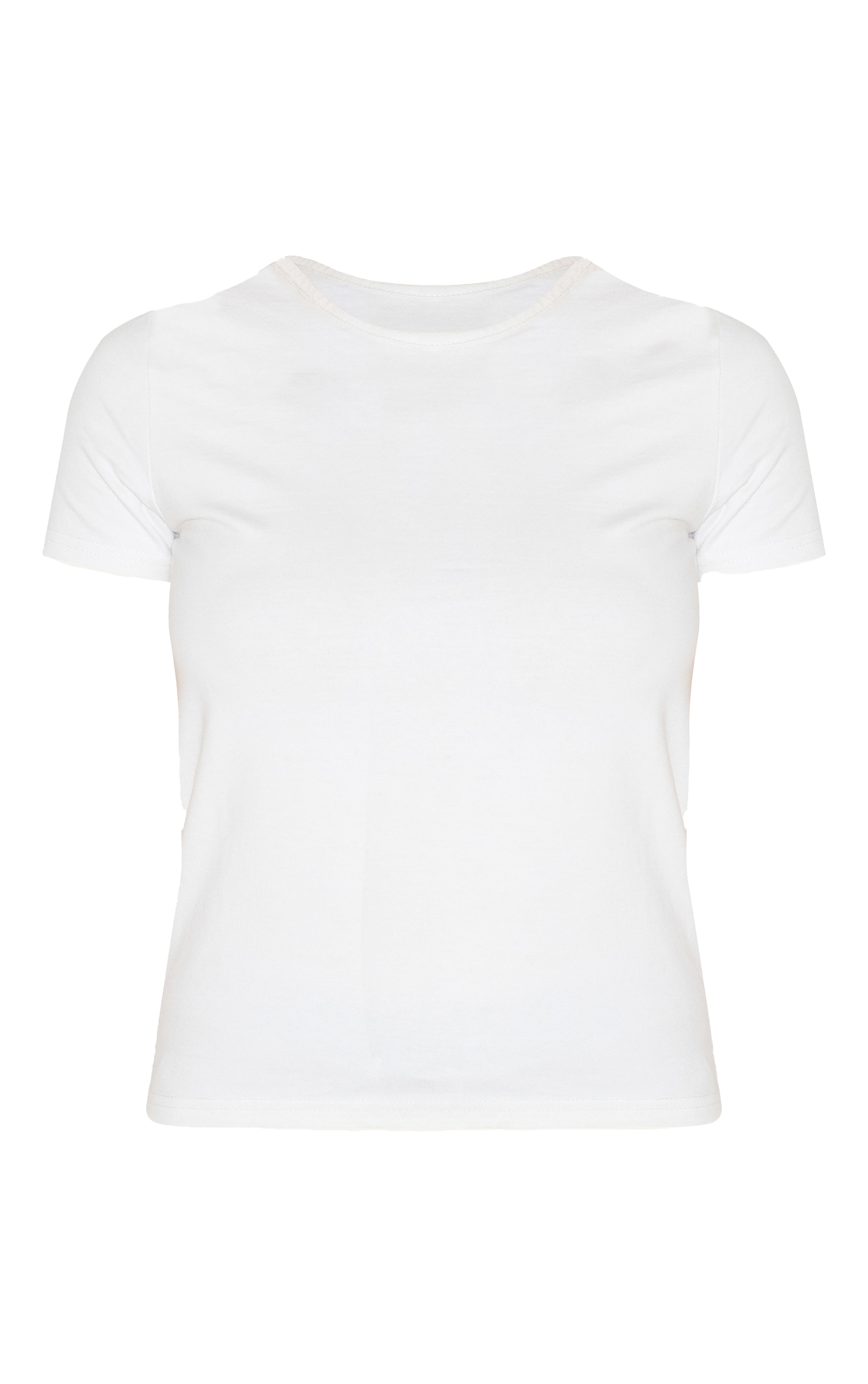 White Premium Cap Sleeve Cotton T-shirt image 5