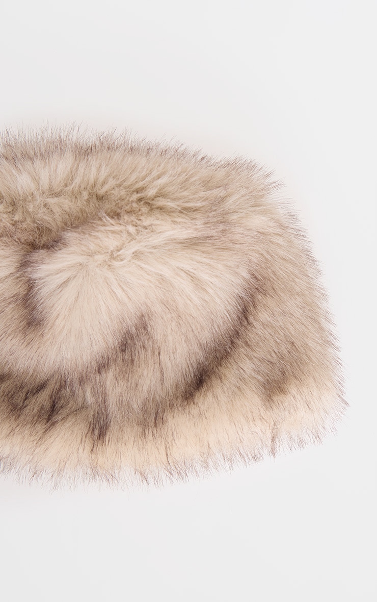 Brown Winter Faux Fur Hat image 3